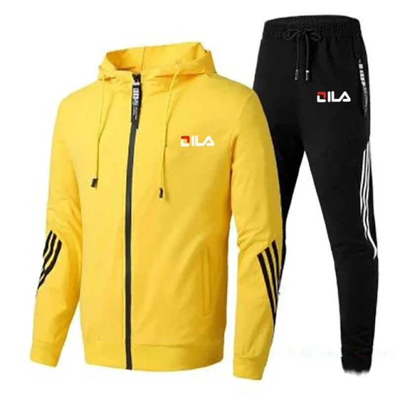 Spring and autumn new men's sportswear 2-piece set zipper jacket casual sports pants brand clothing men jogging sportswear set