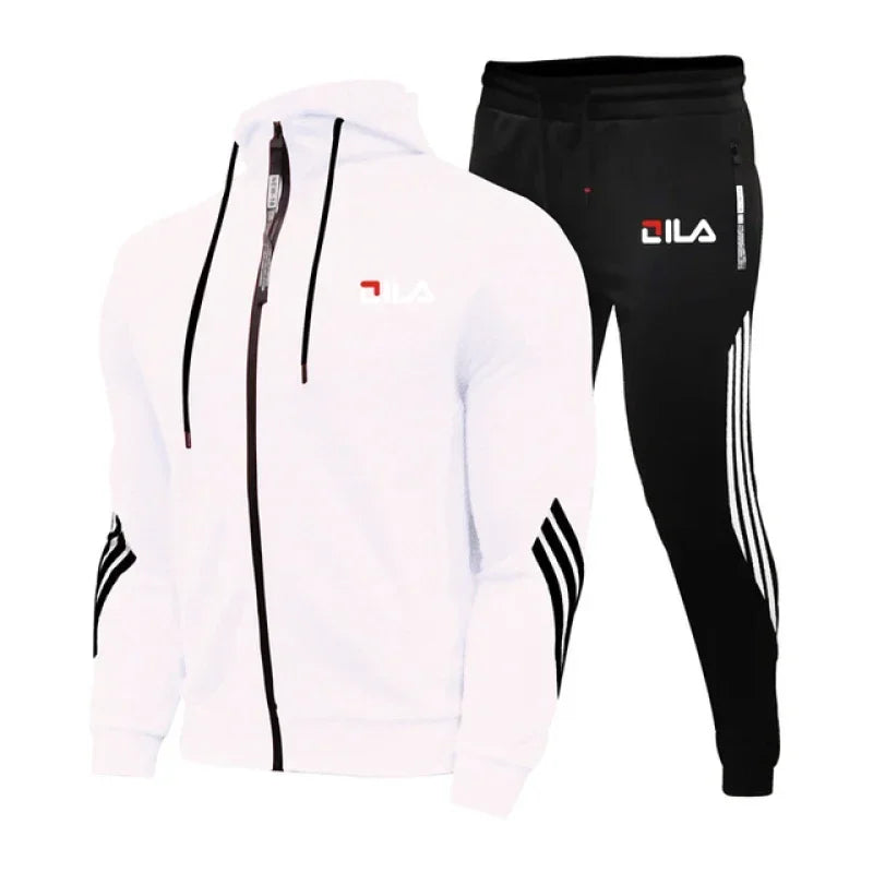 Spring and autumn new men's sportswear 2-piece set zipper jacket casual sports pants brand clothing men jogging sportswear set