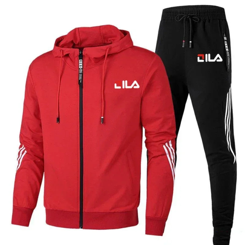 Spring and autumn new men's sportswear 2-piece set zipper jacket casual sports pants brand clothing men jogging sportswear set